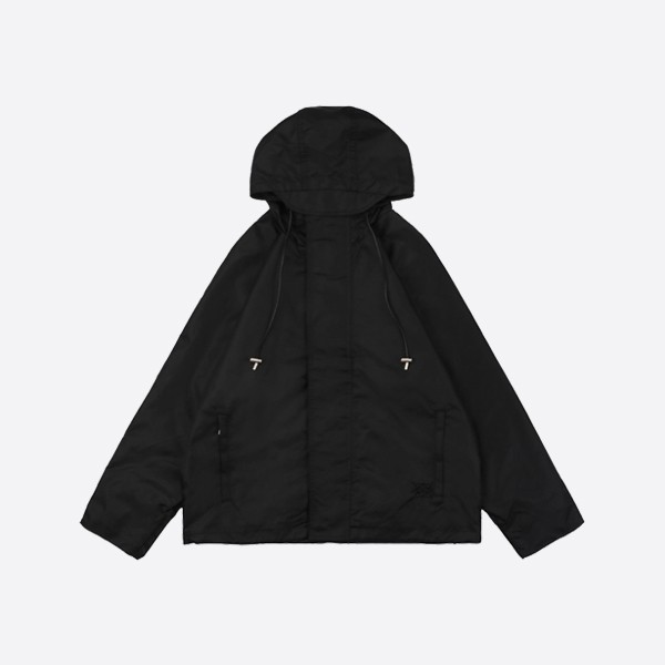 Loewe Jacket with Pockets and Small Floral Logo - Black