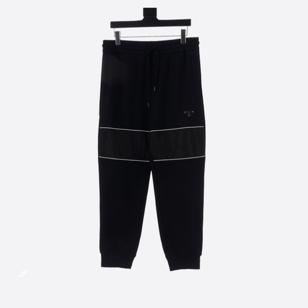 Prada Triangle Logo Patchwork Pants