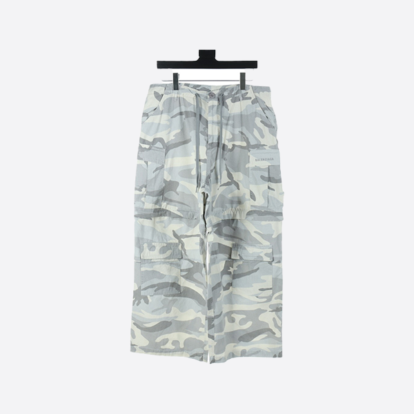 Balenciaga Washed Distressed Wide Leg Detachable Multi-Pocket Two-Piece Pants