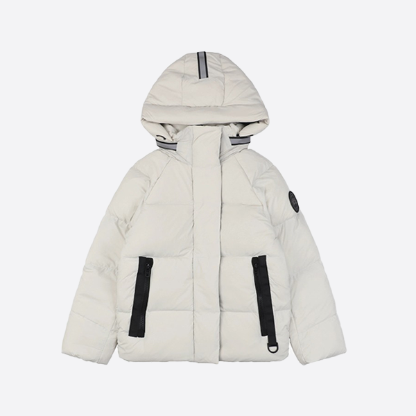 2602LB Arm Black Label Short Hooded Down Jacket