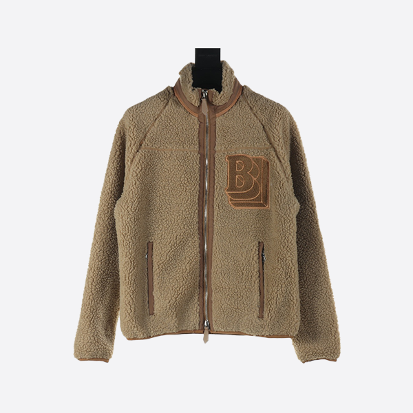 Burberry Overlap Letter Sherpa Jacket