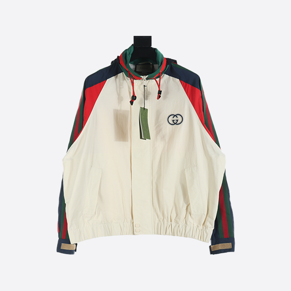 Gucci nylon contrast patchwork jacket
