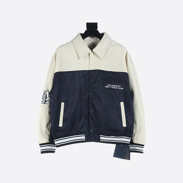 Louis Vuitton Contrast Patchwork Baseball Jacket
