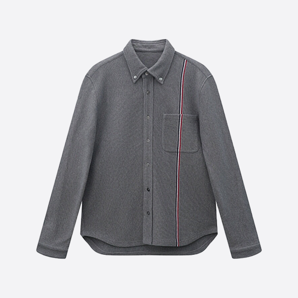 Thom Browne Vertical Stripe Shirt Jacket