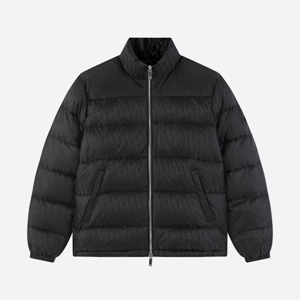 Dior full logo down jacket in black