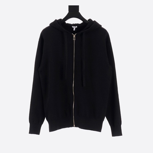 Loewe Anagram hooded sweater with embossed back zipper