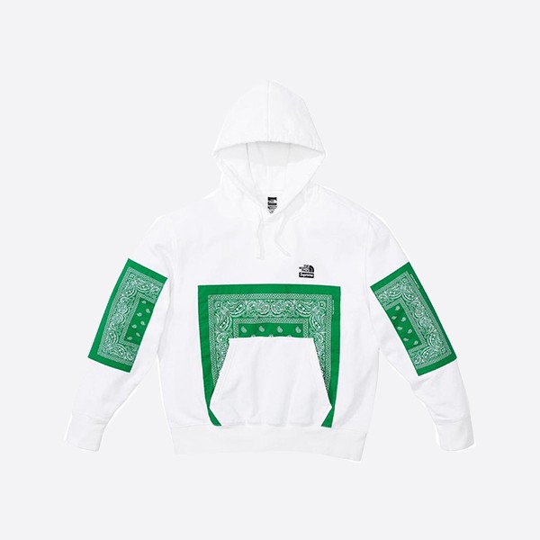 Supreme 22SS The North Face Bandana Hooded White