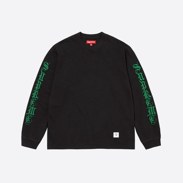 Supreme FW24 Old English Long Sleeve T-Shirt in Black