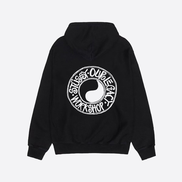 Stüssy x Our Legacy FW24 Workshop Buana Hoodie in Pigment Dye Black