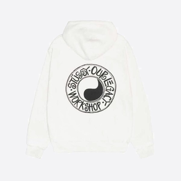 Stüssy x Our Legacy FW24 Workshop Buana Hoodie in Pigment Dye White