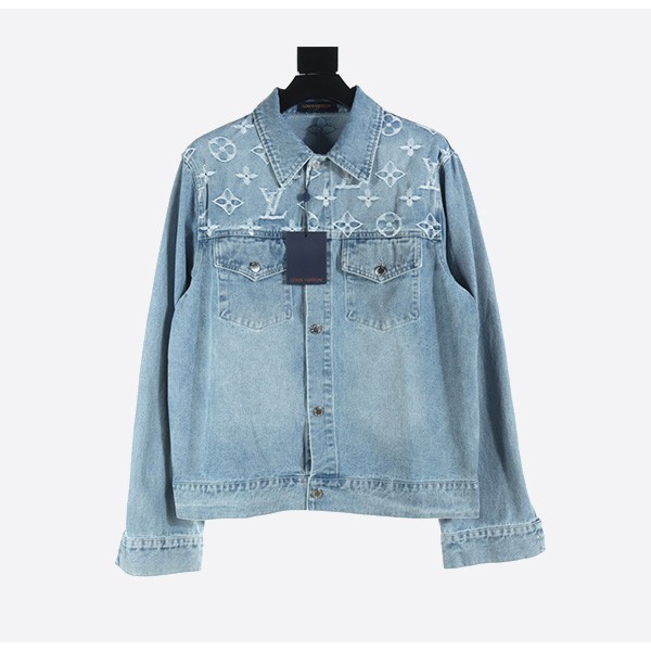 Louis Vuitton LV 24Fw Old Flower Jacquard Suit Denim Jacket