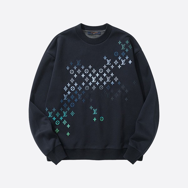Louis Vuitton Embroidered Cotton Sweatshirt in Black