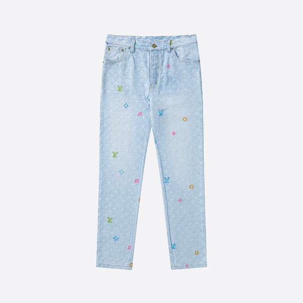 Louis Vuitton by Tyler, the Creator Monogram Denim Pants in Washed Indigo