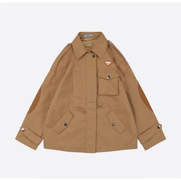 Prada 24Fw Arm Patch Triangle Logo Nameplate Windbreaker Jacket