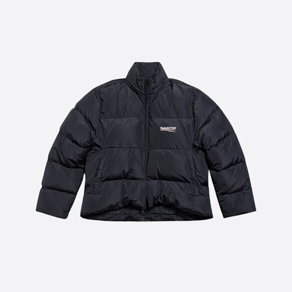 Balenciaga Political Campaign Down Jacket in Black