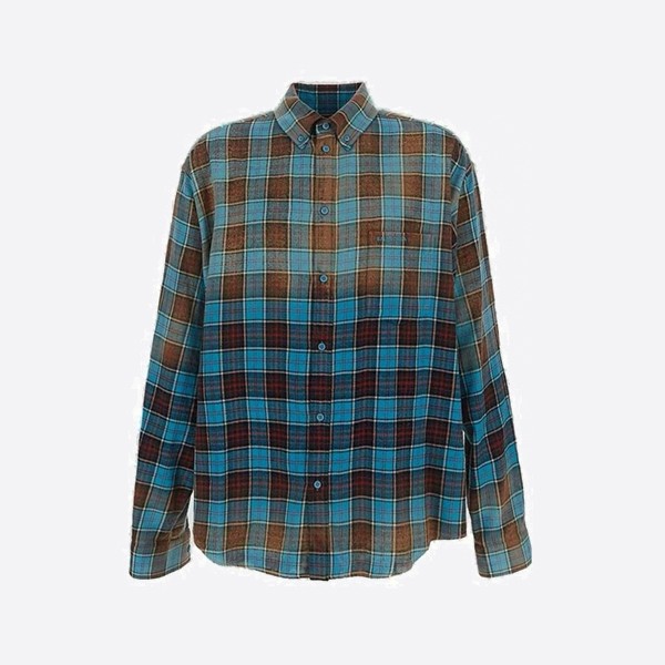 Balenciaga large fit shirt in blue