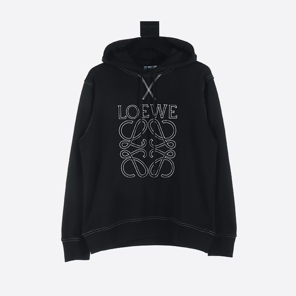 Loewe 3D Embroidered Topstitched Hooded Sweatshirt