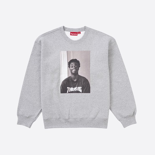 Supreme Thrasher Crew Neck in Heather Gray