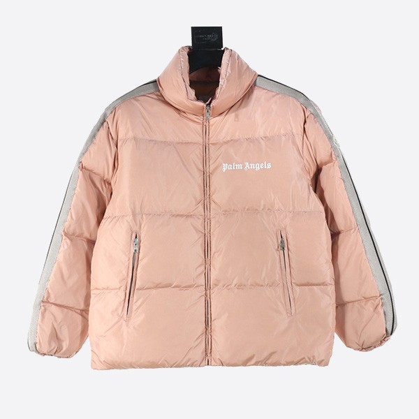 Moncler x Palm Angels Collaboration-Style Arm Webbing Down Jacket in Pink