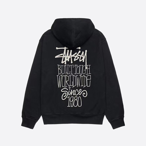 Stussy Built Tough Pigment Dyed Hoodie Black