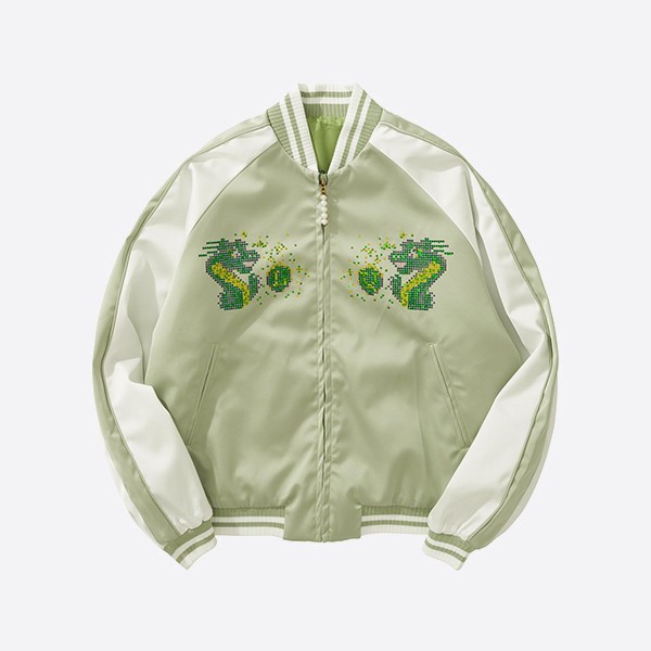 Louis Vuitton Embroidered Souvenir Jacket Pale Green