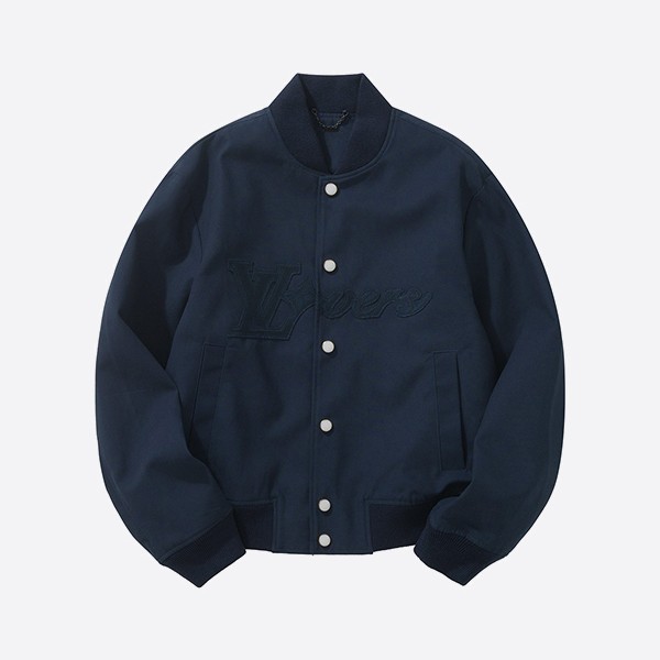 Louis Vuitton Embroidered Cotton Bomber Bag in Navy