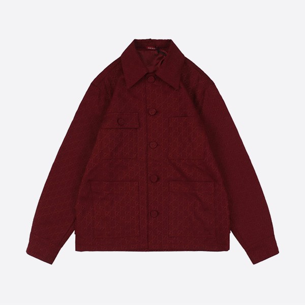 Gucci 24Fw Double G Jacquard 4-Pocket Jacket in Red