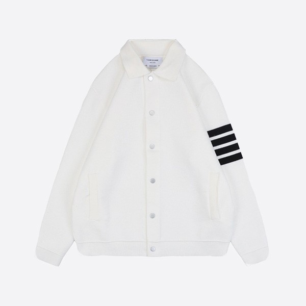 Thom Browne 24Fw 4-Bar Lapel Jacket in White