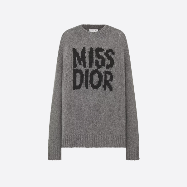Dior Grass Green Capital Letter Loose Sweater 454S31AM103_X8891