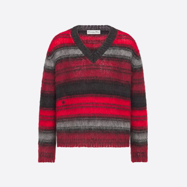 Dior striped embroidered knitted sweater 514S50A4006_X3889