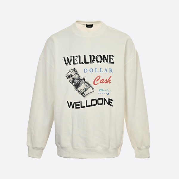 We11 Done 24FW Dollar Round Neck Sweatshirt