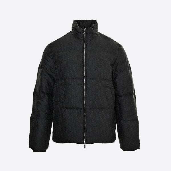 Dior Dark Pattern Jacquard Stand Collar Down Jacket
