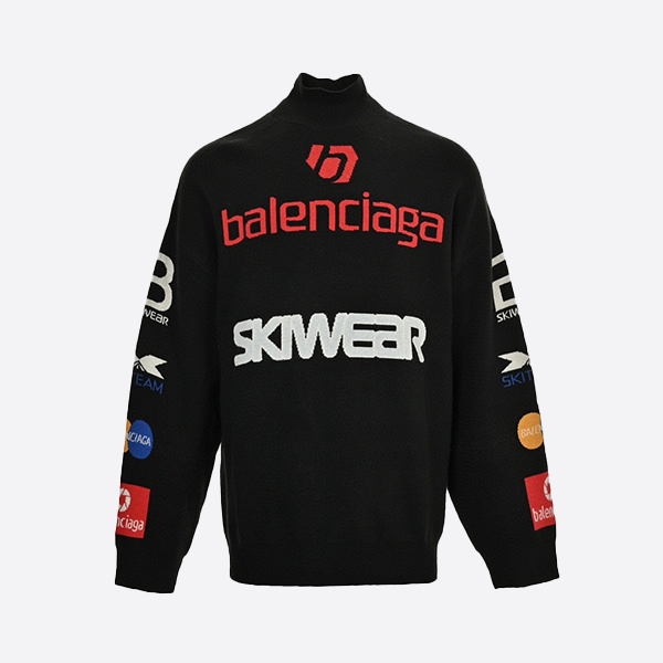 Balenciaga Ski Collection Multi-Letter Turtleneck Sweater