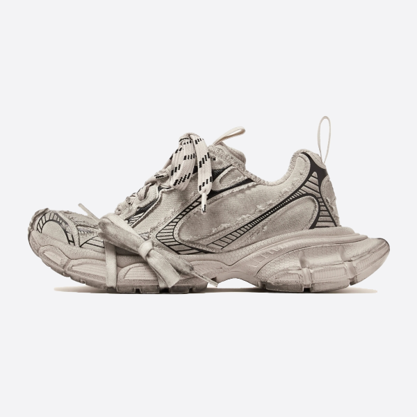 Balenciaga 3XL distressed canvas beige grey dad shoes 734731W3XDC2002