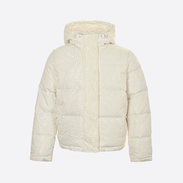 Fendi 24Fw FF Dark Pattern Jacquard Down Jacket