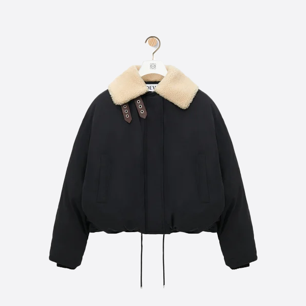 Loewe 24FW Genuine Mouton Lapel Cotton Jacket S359Y02XCS-1100