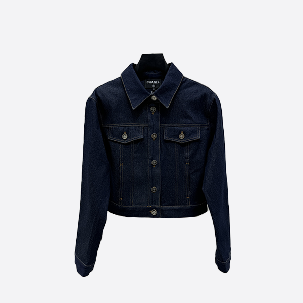 Chanel Native Blue Short Denim Jacket