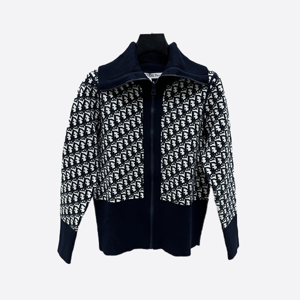 Dior Lapel Jacquard Double Knit Jacket