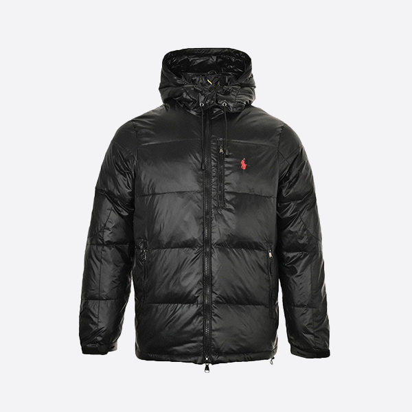 Ralph Lauren logo embroidered hooded down jacket