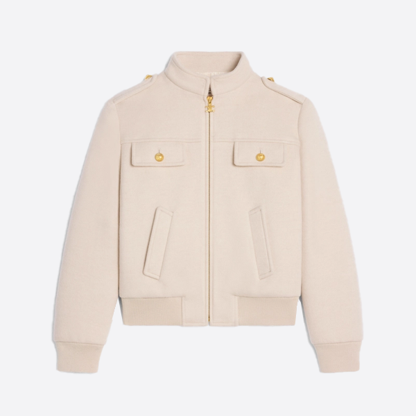 Celine stand collar zipper versatile jacket