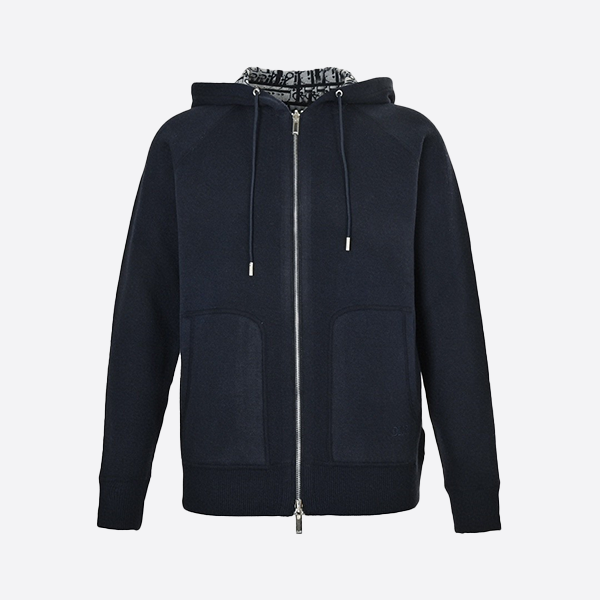 Dior Jacquard Reversible Cashmere Zip Jacket