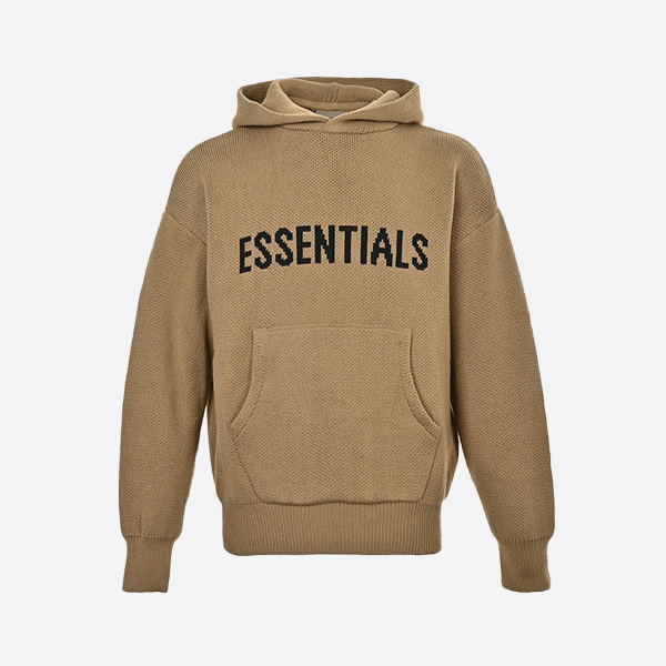 Fear of God FOG Essential Jacquard Letter Sweater Hooded Sweatshirt