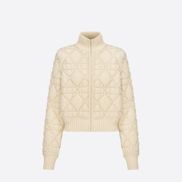 Dior Stand Collar Diamond Knit Zipper Jacket 254V20AM340_X0200