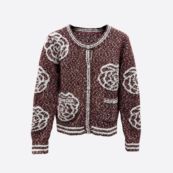 Chanel knit crew neck cardigan