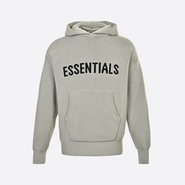 Fear of God FOG Essential Jacquard Letter Sweater Hooded Sweatshirt