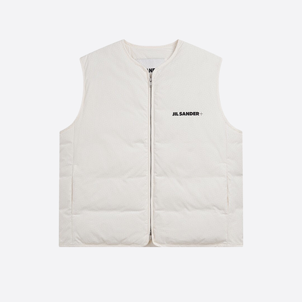 Jil Sander logo down vest