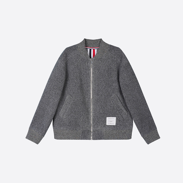 Thom Browne Backweb Baseball Jacket