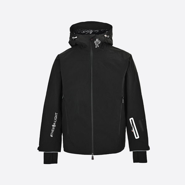 Moncle double-sleeve polka dot hooded ski suit