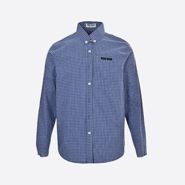 Miu Miu Check Embroidered Shirt
