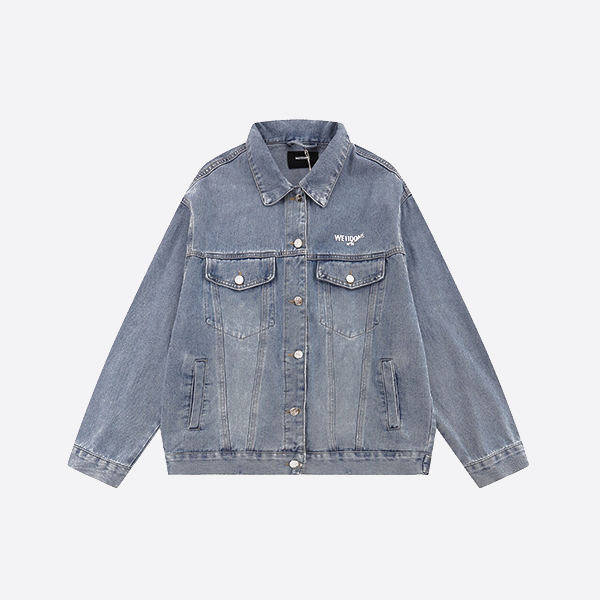 We11 Done Wave Logo Denim Jacket